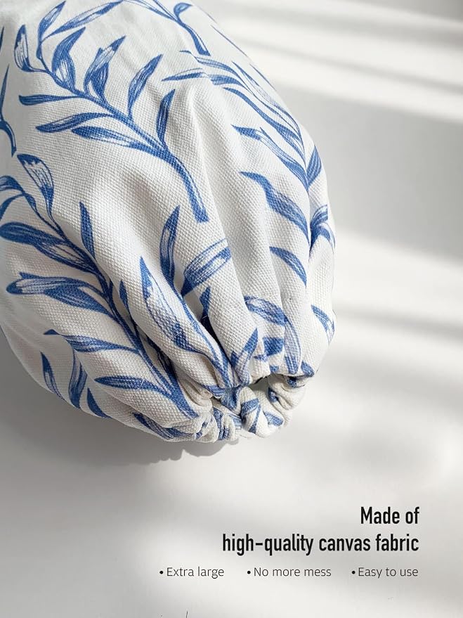 Tropical Leaves Grocery Bag Holder Storage,Cute Kitchen Plastic Bag Holder Organizer 23"x9"