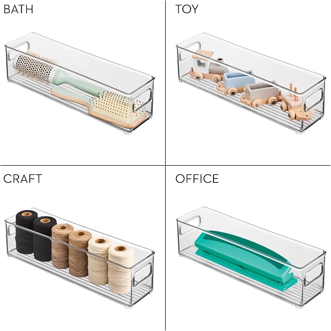 InterDesign Refrigerator and Freezer Storage Container – Deep Organizer Bin for Kitchen, Clear | Deep Organizer Bin, For Kitchen