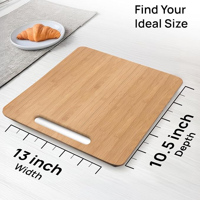 Ibyx Elegant Appliance Slider - Sliding Tray for Coffee Maker & Heavy Kitchen Appliances, Easy Slide, Made of Premium Bamboo, Space-Saving Kitchen Organizer, 40 lb Capacity, Natural - 13 x 10.5 Inch
