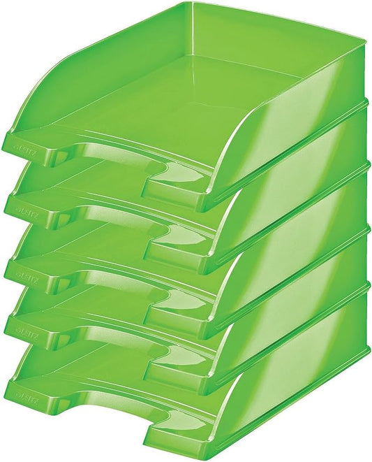 Leitz Wow 52263054 Letter Tray Set of 5 Green