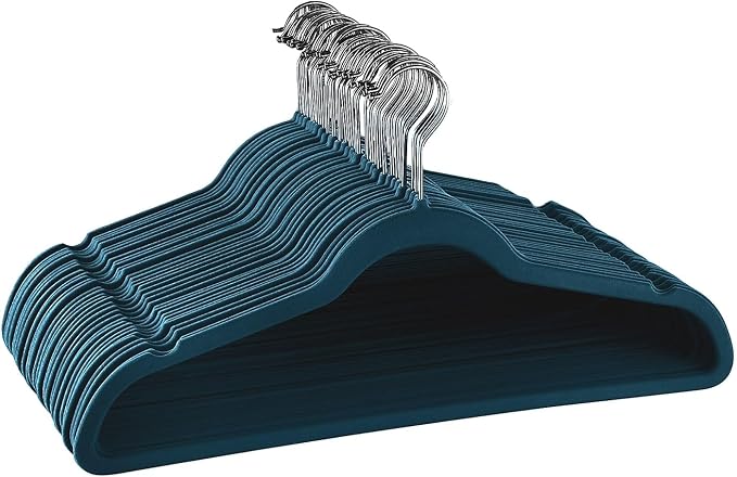 Elama Home Cloths Hanger, Slim Profile, 30 Piece Set (30PCHANGERBLUE)