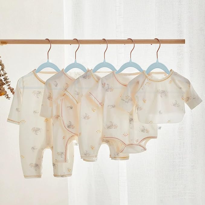 Baby Velvet Hangers Non-Slip Space Saving Swivel Hook 52 Pack Blue
