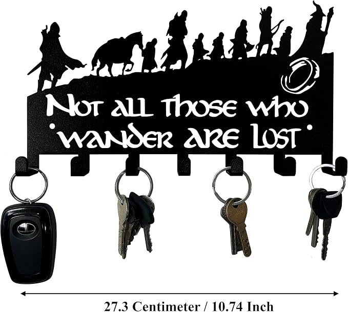 Decorative Metal Key Holder, Wall Mounted Key Hooks for Home