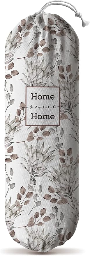 Hglian Grocery Plastic Bag Holder,Watercolor Leaves Plastic Bags Organizer Storage,Farmhouse Kitchen Decor