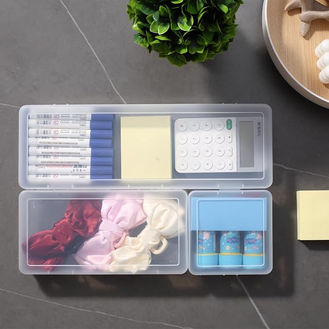 novelinks Plastic Small Storage Containers with Lids for Organizing | 18 Pack, Small Clear, Task Boxes for Special Education, Board Game Storage Containers, Balloon Storage Organizer, Mini Box