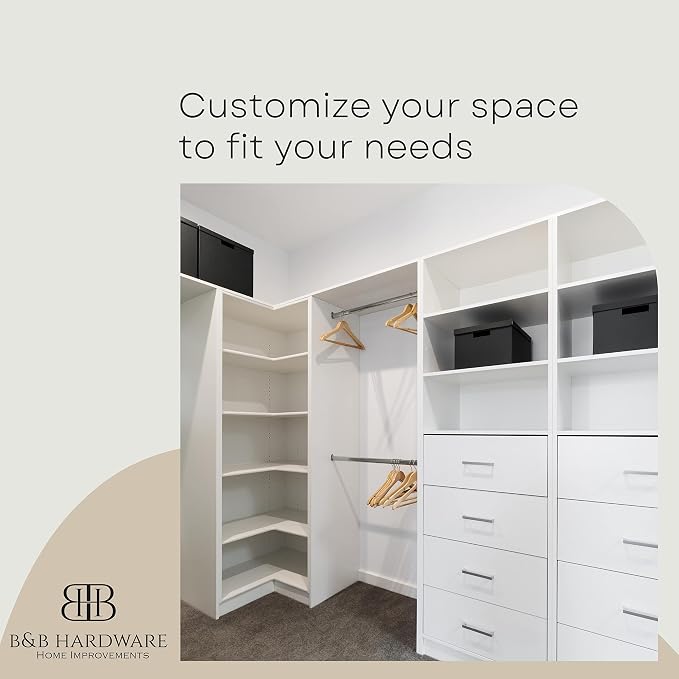 White Cabinet Shelves Melamine 1/2'' Thick, Custom, Cut to Size. (10'' Depth x 11' Inches Length)