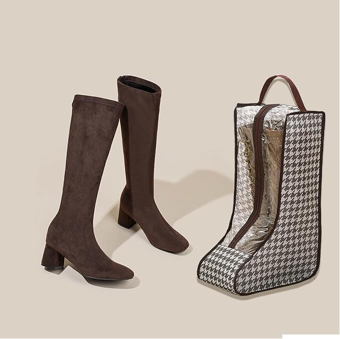 Boot Storage Bag Organizer,Dustproof Boot Bags for Cowboy Boots,Portable Travel Shoe Protector Bags,Tall Boot Covers Storage Organizer for Packing (4PCS)