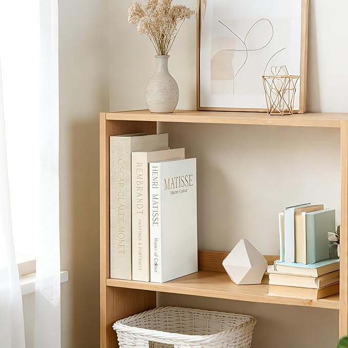 Set of 3 Decorative Books for Home Decor, Linen Faux Books for Coffee Table, Bookshelf or Mantel, Aesthetic Fake Book Storage Boxes with Magnetic Snap for Photo Organization & Keepsakes Box