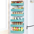 Mystozer Magnetic Spice Rack for Refrigerator, Kitchen Organizer and Storage Shelf, Blue (6 Pack)…
