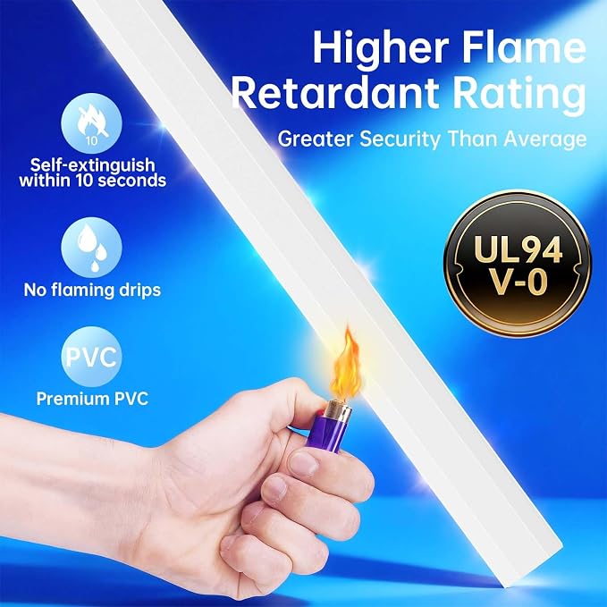 Delamu Cord Hider, 236in Cord Covers for 3-4 Wires on Wall, Cable Hider Wire Covers for Cords, Wire Hiders for TV on Wall, TV Cord Hider for Wall Mounted TV, 15x L15.7 W1.18 H0.6in, White