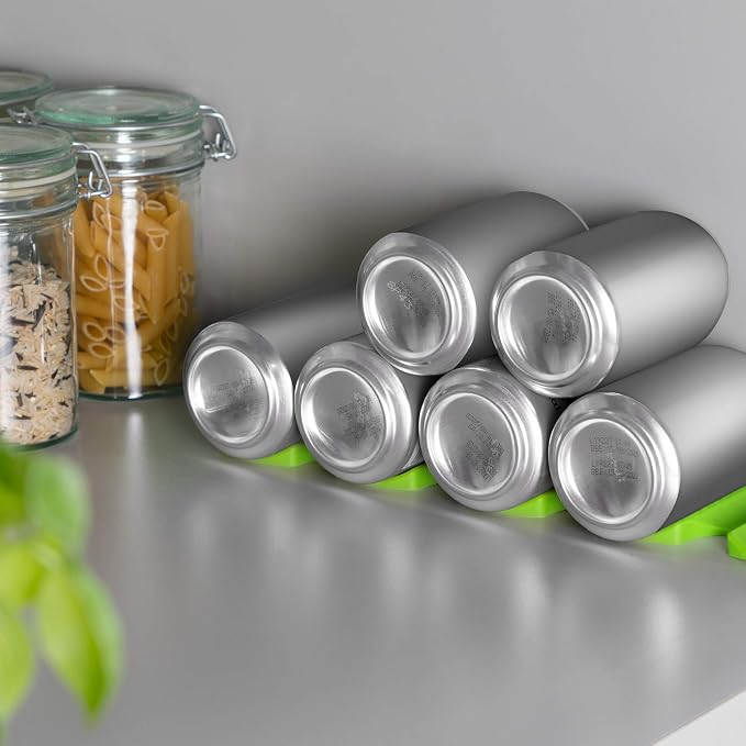 kwmobile Bottle Stacking Mat - Refrigerator Organizer to Stack Bottles, Cans, Beer, Soda - Non-Slip Holder Rack