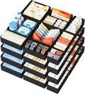 DIMJ Drawer Organizer Clothes 26 Pack - Foldable Baby Organizers and Storage & Closet Organizers for Bedroom, Closet - Nursery Organization Dresser Dividers for underwear, Sock,Bra, Belt, Tie,Black