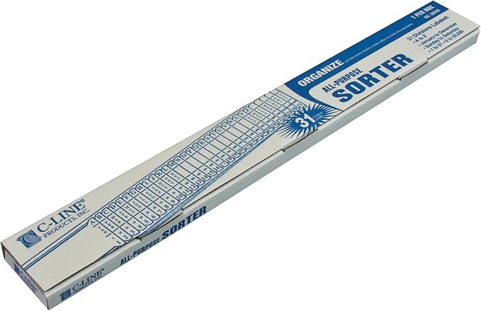 C-Line All-Purpose Document Sorter, 2.5 x 23.5 Inch, Blue (30526)