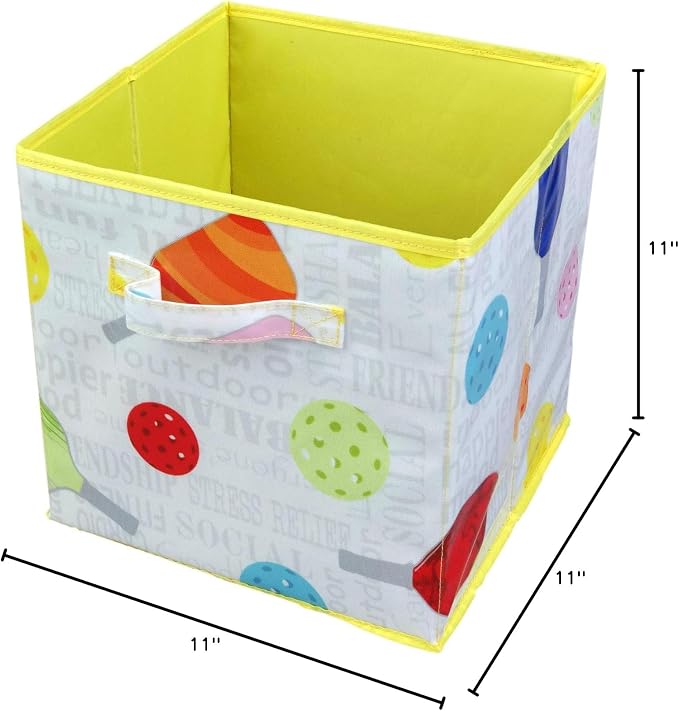 Passion for Pickleball Collection 11"x11"x11" Storage Bin