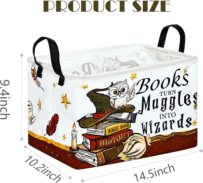 MAIZMZ Kids Reading Book Storage Basket Book Organizer for Nursery Classroom Gifts Toys Storage Bin/Dorm/Kitchen/Pet/Office/Closet/Shelf/Room Decor Storage