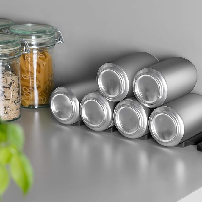 kwmobile Bottle Stacking Mat (Set of 2) - Refrigerator Organizer Holder Rack to Stack Bottles, Cans, Beer, Soda