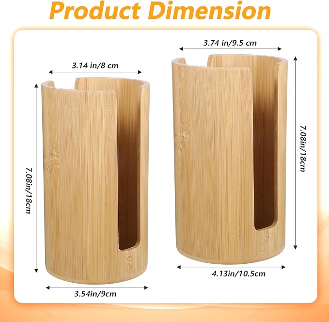 2Pcs Mason Jar Lid Organizer, Bamboo Vertical Storage Holder, Mason Jar Accessories, Bamboo Storage Holder for Home Kitchen Organization & Tumbler Lids (Wide Mouth & Regular Mouth)