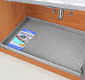 SIKADEER 37" x 22" Under Sink Mat Waterproof, Silicone Mat Kitchen Drawer Shelf and Cabinet Liner, Sink Protector for Bathroom Organizers and Storage, Boot Tray Pet Food Mats