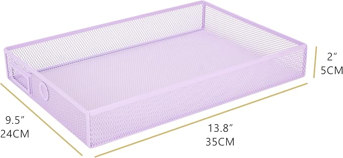 EXERZ Paper Sorter 3 Tier Drawers A4 / Multifunctional Desk Organiser/Letter Tray - Documents, Magazines, Notebooks and Letters - Light Purple