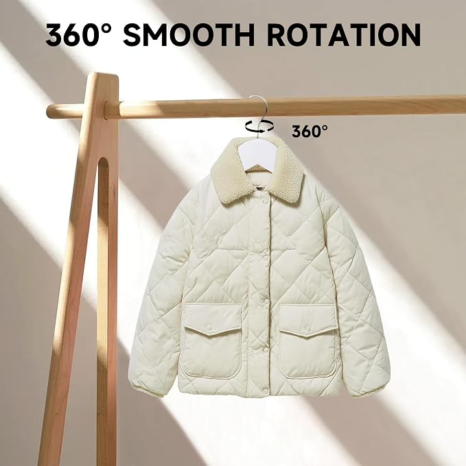 Quality Wooden Clothes Hangers, Solid Wood Suit & Coat Hangers with Pants Bars, Swivel Hook, Shoulder Notches, Heavy Duty Hangers for Shirts, Jackets, Dresses & Trousers(White/12-Pack)