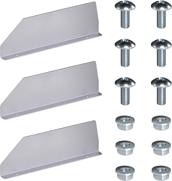 AA Products P-SH-Divider-16Top 4.3" Heightened Version Shelf Divider Shelf Accessories Designed for top Boards of 16" Depth Van Shelving Storage, Set of 3 - Grey