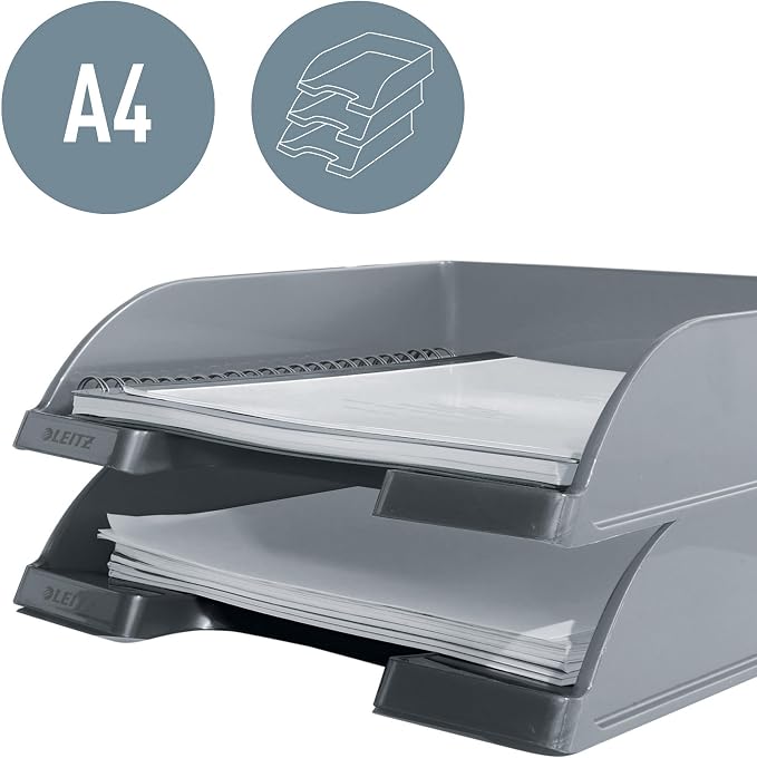 Leitz Wow 52263054 Letter Tray Set of 5 Green