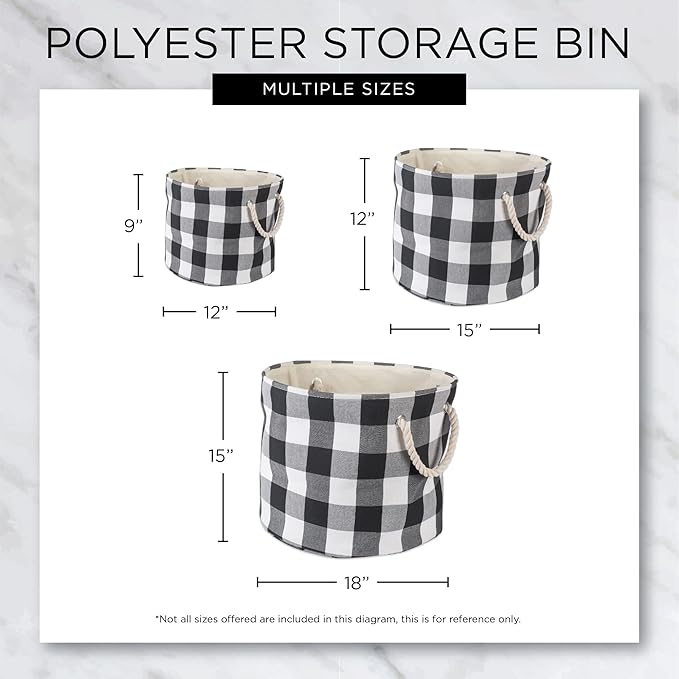 DII Polyester Storage Bin Gold Metallic Collection Collapsible with Handles Large Round Millennial Pink