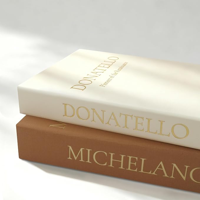 3-Piece Linen Decorative Book Box Set, Fabric Covered Fake Books for Shelf Decor, Modern Aesthetic Storage Books with Secret Compartment, Neutral Home Decor (Terracotta-Beige-White)