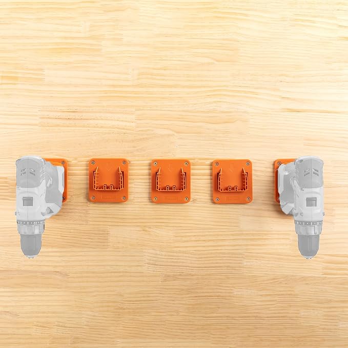 Tool Holder Compatible for Ridgid 18V Drill, Wall Mount Tool Hanger for Power Tool Storage Organizer, for Workshop, Garage, Work Van, Under Shelf, Tool Box-5 Pack