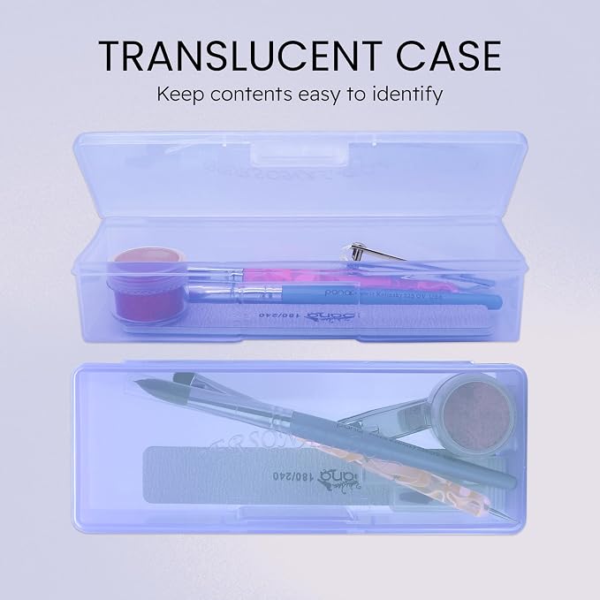 Beauticom Personal Box Storage Case for Professional Manicurist Nails Pedicure (Large Size) (4 Pieces Mix Color, Mix Color: Pink, Blue, Frosted, Purple)