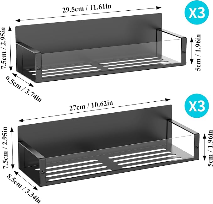 HuggieGems 6 Pack Magnetic Spice Storage Rack Organizer for Refrigerator and Oven, Clear Fridge Organizers and Storage