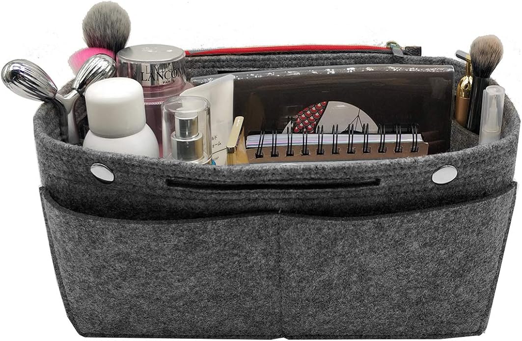 LEXSION Felt Purse Organizer Insert Multi Pocket Bag Organizer Shaper | zipper bag, tote shaper, multi pocket bag, handbag shaper, various sizes