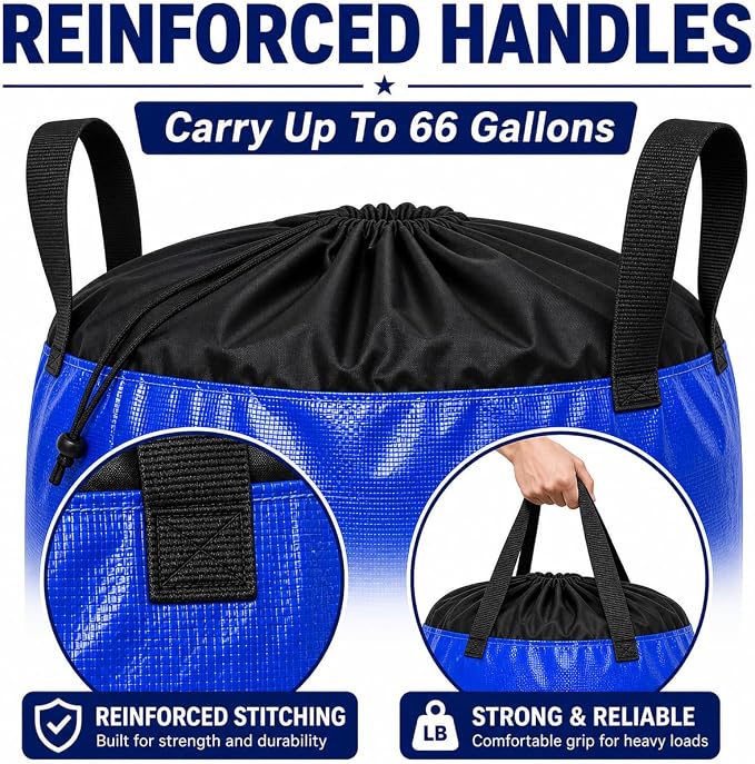 Moving Bags Heavy Duty Extra Large, 66 Gallon Large College Moving Bags with Handles, Waterproof Storage Packing for Home Dorm, Set of 2