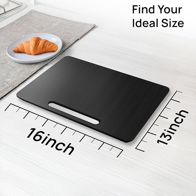 Ibyx Elegant Appliance Slider - Sliding Tray for Coffee Maker & Heavy Kitchen Appliances, Easy Slide, Made of Premium Bamboo, Space-Saving Kitchen Organizer, 40 lb Capacity, Black - 16 x 13 Inch