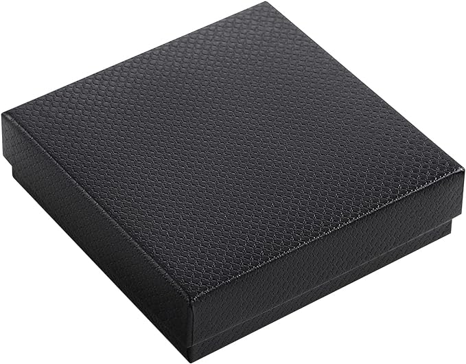 GEFTOL Jewelry Gift Boxes 40 Pack 3.5x3.5x1 Inch Cardboard Jewelry Boxes,Small Gift Boxes for Jewelry Earrings Necklaces Handmade Bangles Bracelets(Black)
