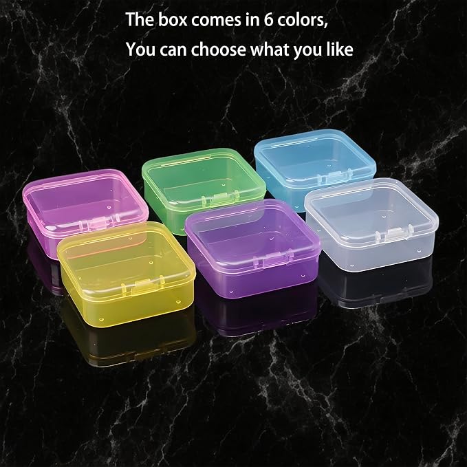 Small Clear Plastic Bead Storage Containers-Pink Plastic Box-30Pcs Craft Storage Box with Hinged Lid, 1sheet Labels, Mini Boxs for Jewelry Making, Diamond Art, Crafts, Small Parts