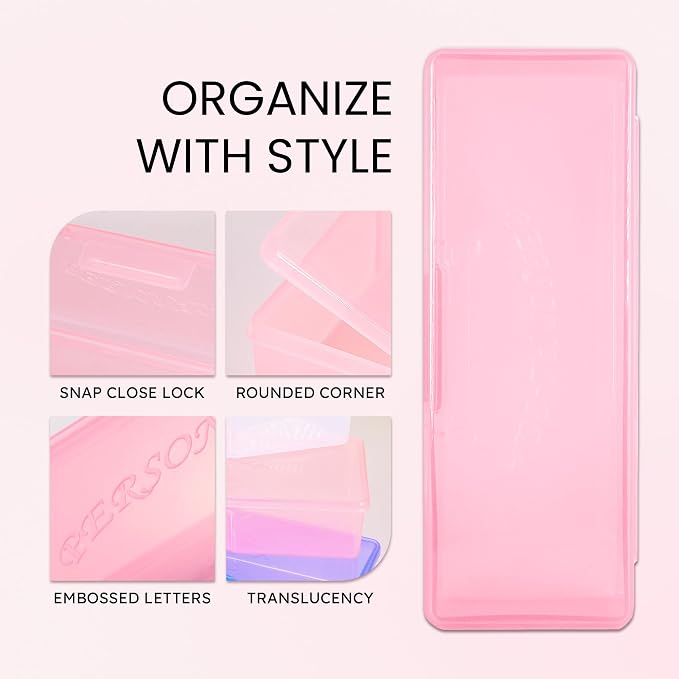 Beauticom Personal Box Storage Case for Professional Manicurist Nails Pedicure (Large Size) (4 Pieces Mix Color, Mix Color: Pink, Blue, Frosted, Purple)