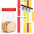 Linden Sweden Twixit Bag Clips - Keep Food Fresh, Stop Spillage - Keep Food Fresh, Prevent Spillage - Great for Storage and Organization - Microwave, Freezer & Dishwasher-Safe - BPA-Free - Set of 13