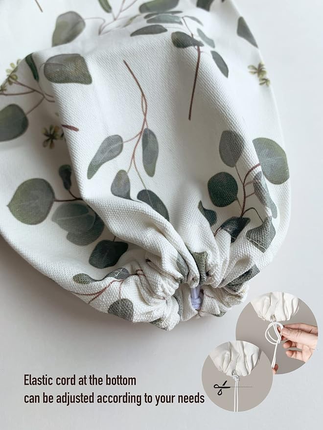 Hglian Grocery Bag Storage Dispenser,Eucalyptus Leaves Plastic Bag Holder,Garbage Shopping Trash bags Organizer,Farmhouse Sweet Home Kitchen Decor