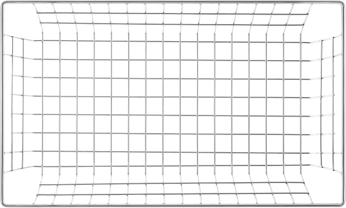 Slideep Farmhouse Wire Organizer Storage Bin Basket with Handles, Food Storage for Kitchen Cabinets, Pantry, Closet, Bedroom, Bathroom, Office 6 Pack