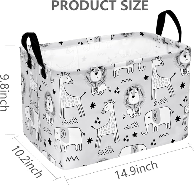 MAIZMZ Kids Storage Basket Baby Foldable Toys Organizer Bins Decorative Gifts Bakset Waterproof Nursery Hamper Women Storage Cube Kids Laundry Basket for Home/Dorm/Kitchen/Pet/Office/Closet/Shelf/