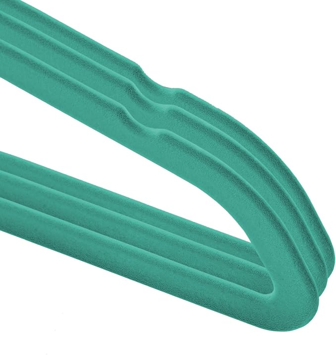 Casafield 100 Velvet Baby Hangers - 11" Size for Infant & Toddler Clothes - Teal