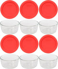 Pyrex 1-cup Storage Containers (Pack of 6) - Total 12-Piece Value Pack