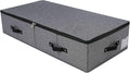 AMJ Extra Length Under Bed Storage Organization Containers for Shoes, Clothing, Bedding, 35.5 x 16.5 x 7“, Black Gray