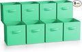 Sorbus Fabric Storage Cubes - 8 Foldable Storage Bins for Organizing Pantry, Cubbies, Toy Box - Clothes Storage & Closet Organizer - 11 Inch Collapsible Cube Baskets for Shelves with Handle
