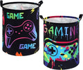 Zhehao 2 Pcs Gamer Laundry Basket Boys Kids Laundry Hamper Gamer Room Decor Gaming Storage Basket Hamper Clothes Organizer Nursery Toy Storage Bin for Gifts Bedroom Bathroom Decoration(Fresh)