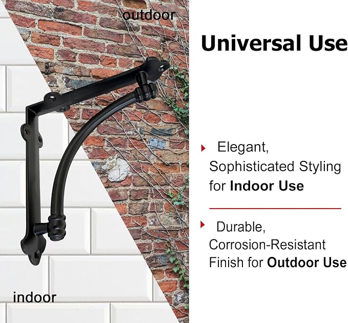 NACH Decorative Shelf Brackets, 4 Pack of 7.25 x 1.6 x 7.25 inch Black Cast Iron Shelf Brackets - Decorative Brackets for Mounting - Industrial Style Brackets - Slim Version - AD-90-064M
