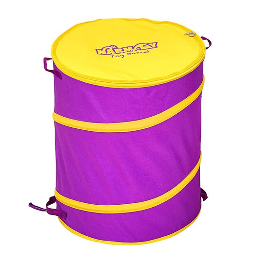 NARMAY Toy Barrel Pop-Up Toy Storage Bin, Large Collapsible Toy Bucket with Handles for Kids, All-in-One Toy Organizer for Boys and Girls - 20 x 23 Inch
