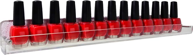 AMT 4 Pack Acrylic Floating Shelves, 15" L x 1.6" W, Clear Bathroom Wall Shelf, Bookshelves, Invisible Display for Office, Bedroom, Small Gap Allows Water to Escape, Free Screws & Drill Bit (Small)