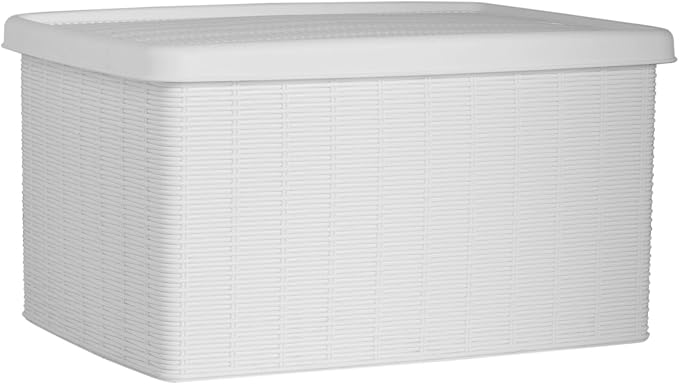 Stefanplast Elegance Storage Box, White, 29 x 39 x 21 cm